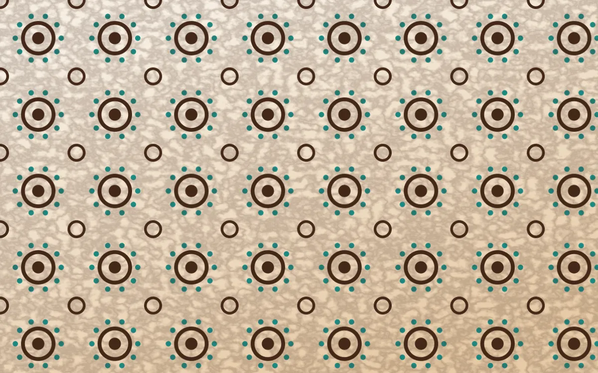Zanzibar Spice Batik Blooms — light brown, teal and beige batik background