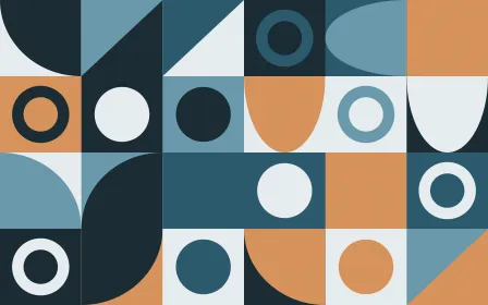 Baltic Sea — light blue, orange and white bauhaus background