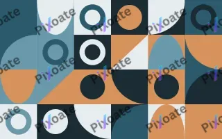 Baltic Sea III — light blue, orange and white bauhaus background, variation III