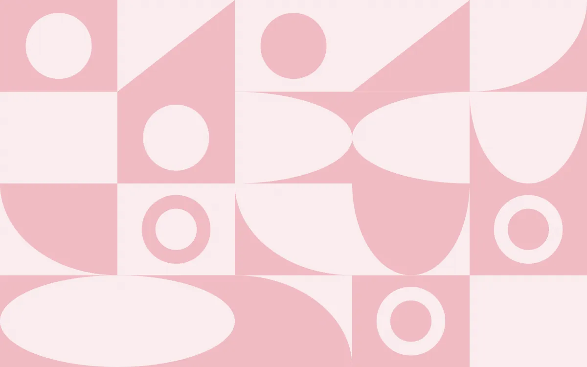 Blush Modern Tonal Print — light white and red bauhaus background