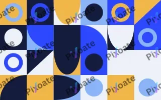 Cobalt Pop — light blue, gold and white bauhaus background