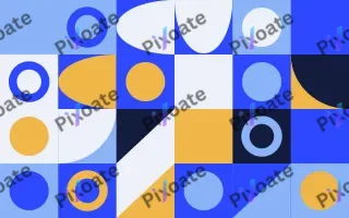 Cobalt Pop III — light blue, gold and white bauhaus background, variation III