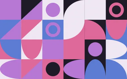 Dusk Print — dark purple, pink and blue bauhaus background