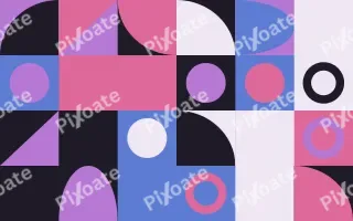 Dusk Print II — dark purple, pink and blue bauhaus background, variation II