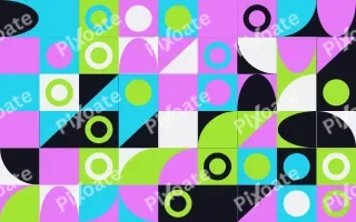 Electric Play Fine Grid III — dark teal, purple and green bauhaus background, variation III