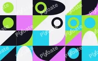 Electric Play II — dark teal, purple and green bauhaus background, variation II