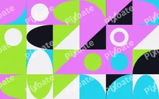 Electric Play III — dark teal, purple and green bauhaus background, variation III