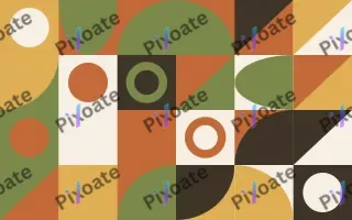 Harvest Print II — light orange, green and gold bauhaus background, variation II