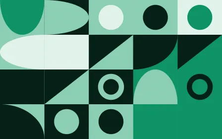 Jade Punch Duo Print — colourful green and black bauhaus background