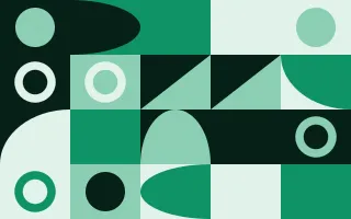 Jade Punch Duo Print III — colourful green and black bauhaus background, variation III