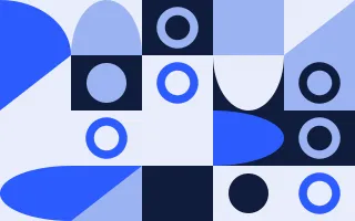 Klein Duo Print — colourful blue and white bauhaus background