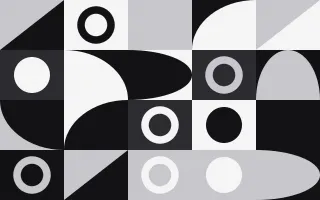 Noir & Blanc Duo Print III — colourful grey, black and white bauhaus background, variation III