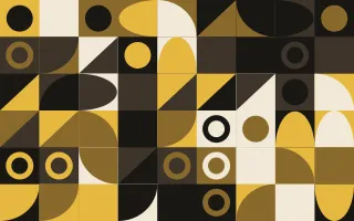 Noir Gilt Fine Grid II — dark gold, brown and beige bauhaus background, variation II