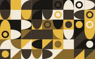 Noir Gilt Fine Grid III — dark gold, brown and beige bauhaus background, variation III
