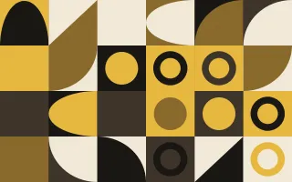 Noir Gilt II — dark gold, brown and beige bauhaus background, variation II