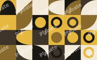 Noir Gilt II — dark gold, brown and beige bauhaus background, variation II