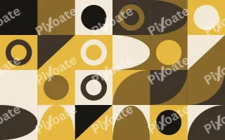 Noir Gilt III — dark gold, brown and beige bauhaus background, variation III