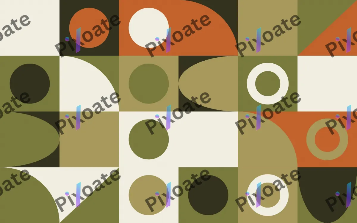 Olive Archive — light yellow, orange and beige bauhaus background