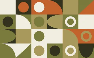 Olive Archive — light yellow, orange and beige bauhaus background