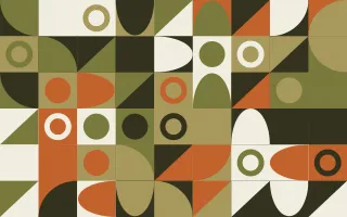 Olive Archive Fine Grid — light yellow, orange and beige bauhaus background