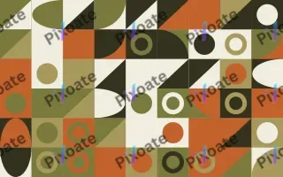 Olive Archive Fine Grid II — light yellow, orange and beige bauhaus background, variation II