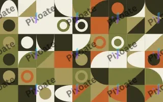 Olive Archive Fine Grid III — light yellow, orange and beige bauhaus background, variation III