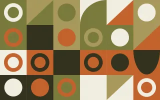 Olive Archive II — light yellow, orange and beige bauhaus background, variation II