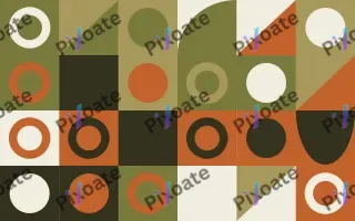 Olive Archive II — light yellow, orange and beige bauhaus background, variation II