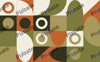 Olive Archive III — light yellow, orange and beige bauhaus background, variation III