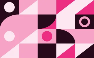 Punch Pink Duo Print — colourful pink, black and white bauhaus background