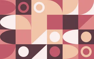 Rose Quartz Print — light red, beige and white bauhaus background