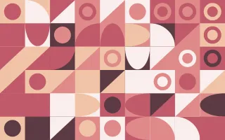 Rose Quartz Print Fine Grid — light red, beige and white bauhaus background