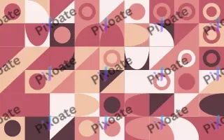 Rose Quartz Print Fine Grid — light red, beige and white bauhaus background