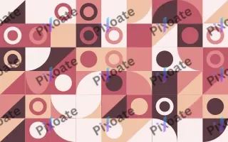 Rose Quartz Print Fine Grid II — light red, beige and white bauhaus background, variation II