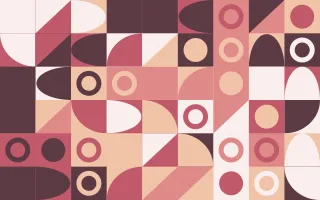 Rose Quartz Print Fine Grid III — light red, beige and white bauhaus background, variation III