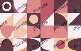 Rose Quartz Print III — light red, beige and white bauhaus background, variation III