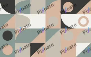 Scandi Calm II — light beige, green and orange bauhaus background, variation II
