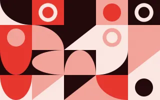 Signal Red Duo Print — colourful red and black bauhaus background