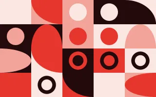 Signal Red Duo Print II — colourful red and black bauhaus background, variation II
