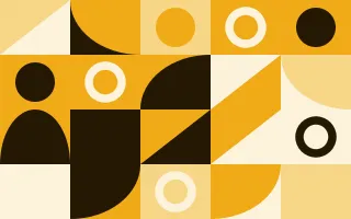 Solar Duo Print — colourful gold, black and beige bauhaus background