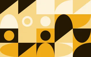 Solar Duo Print II — colourful gold, black and beige bauhaus background, variation II
