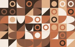 Terracotta Studio Fine Grid — light orange, brown and beige bauhaus background