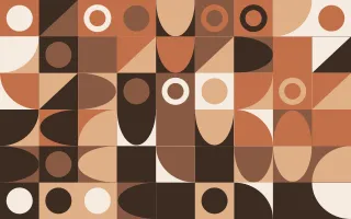 Terracotta Studio Fine Grid II — light orange, brown and beige bauhaus background, variation II