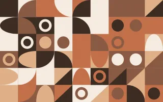 Terracotta Studio Fine Grid III — light orange, brown and beige bauhaus background, variation III