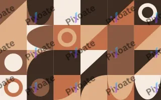 Terracotta Studio II — light orange, brown and beige bauhaus background, variation II