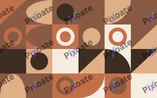 Terracotta Studio III — light orange, brown and beige bauhaus background, variation III
