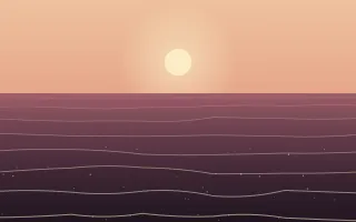 Evening Swim II — colourful red, pink and orange beach background, variation II