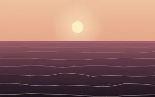 Evening Swim III — colourful red, pink and orange beach background, variation III