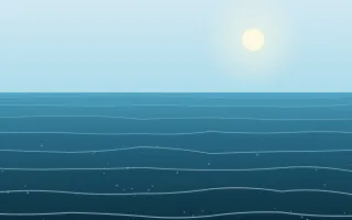 Morning Shore III — light blue beach background, variation III