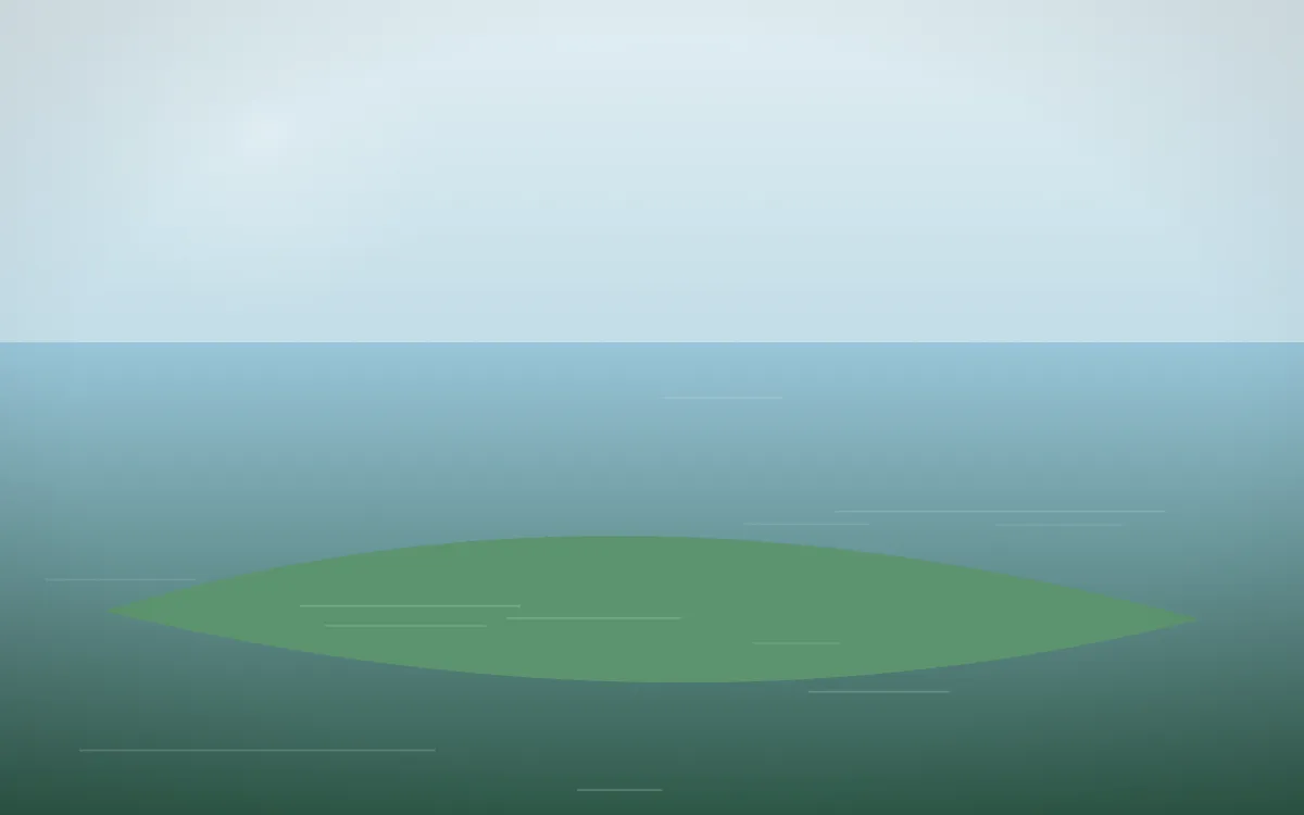 Quiet Shore — light blue and green beach background